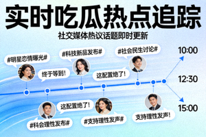 实时吃瓜热点追踪：社交媒体热议话题即时更新